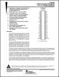 CDC318ADL datasheet:  1-LINE TO 18-LINE CLOCK DRIVER WITH  I2C CONTROL INTERFACE CDC318ADL