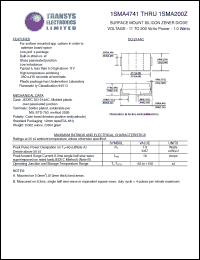 1SMA4750 datasheet: 27 V, 5 A, 1 W, surface mount silicon zener diode 1SMA4750