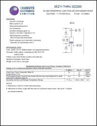 2EZ16 datasheet: 16 V, 0.5 A, 2 W, glass passivated junction silicon zener diode 2EZ16