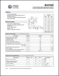 BAV23S datasheet: 250 V, surface mount switching diode BAV23S