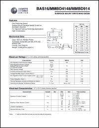 MMBD4148 datasheet: 100 V, surface mount switching diode MMBD4148