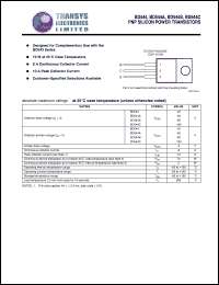 BD544 datasheet: 40 V, PNP silicon power transistor BD544