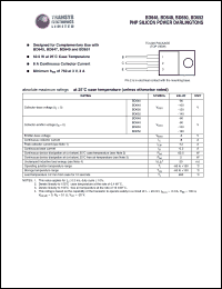 BD646 datasheet: 80 V, PNP silicon power transistor BD646