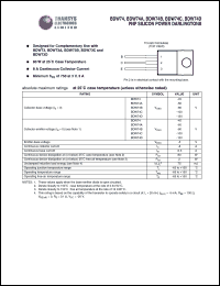 BDW74B datasheet: 80 V, PNP silicon power darlington BDW74B