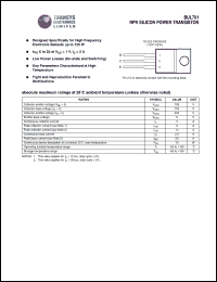 BUL791 datasheet: 700 V, NPN silicon power transistor BUL791