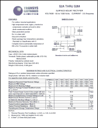 S2M datasheet: 1000 V, 2 A, surface mount rectifier S2M