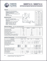 MMBTA14 datasheet: 30 V, NPN surface mount darlington transistor MMBTA14