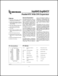 BQ4845S-A4 datasheet:  RTC IC W NVSRAM CONTROL, WATCHDOG TIMER, UP RESET, INTERRUPTS AND BATTERY LOW WARNING BQ4845S-A4