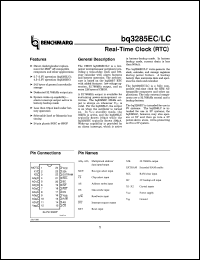 BQ3285ECSS datasheet:  RTC IC WITH 242X8 NVSRAM ALARM WAKE-UP DEDICATED 32KHZ OUTPUT 3V OP ON L VERSION BQ3285ECSS