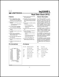 BQ3285EP datasheet:  RTC IC WITH 242X8 NVSRAM ALARM WAKE-UP 3V OP ON L VERSION BQ3285EP