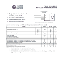 TIP116 datasheet: 80 V, 4 A, PNP silicon power darlington TIP116