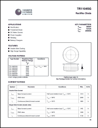 TR1104SG28 datasheet: 2800 V,  rectifier diode TR1104SG28