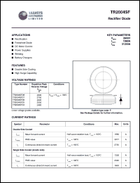 TR2004SF27 datasheet: 2700 V,  rectifier diode TR2004SF27