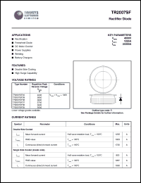 TR2007SF36 datasheet: 3600 V,  rectifier diode TR2007SF36