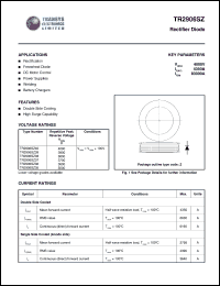 TR2906SZ38 datasheet: 3800 V,  rectifier diode TR2906SZ38