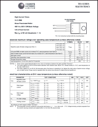 TR16-400-125 datasheet: 400 V,  16 A, silicon triac TR16-400-125