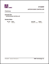 A132000H datasheet: ADPCM sound controller A132000H