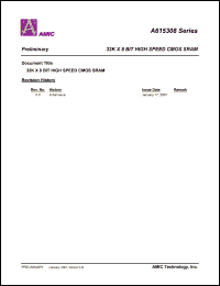 A615308V-12 datasheet: 12ns; 150mA 32K x 8bit high speed CMOS SRAM A615308V-12