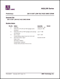 A62L256M-70LL datasheet: 70ns; 3mA 32K x 8bit low voltage CMOS SRAM A62L256M-70LL