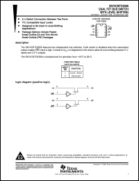 SN74CBTD3306D datasheet:  DUAL FET BUS SWITCH WITH LEVEL SHIFTING SN74CBTD3306D