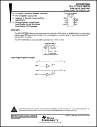 SN74CBTD3306DR datasheet:  DUAL FET BUS SWITCH WITH LEVEL SHIFTING SN74CBTD3306DR