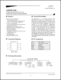 AM24LC04S8 datasheet: 2.7-5.5V 4-wire serial 4K-bits (512 x 8) CMOS electrically erasable PROM AM24LC04S8