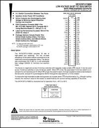 SN74CBTLV16800VR datasheet:  LOW-VOLTAGE 20-BIT FET BUS SWITCH WITH PRECHARGED OUTPUTS SN74CBTLV16800VR