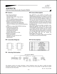 AM93LC56S8A datasheet: 2.7-5.5V; type: 56:2K; 2048-bit serial erasable PROM AM93LC56S8A