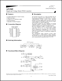 AP1505S14A datasheet: Single-end voltage mode PWM controller AP1505S14A