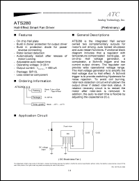 ATS280I5A datasheet: 3-28V hall-effect smart fan driver ATS280I5A