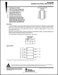 SN74HC4066D datasheet:  QUADRUPLE BILATERAL ANALOG SWITCHES SN74HC4066D