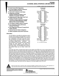 TPIC2603DW datasheet:  6-CHANNEL SERIAL INTERFACE LOW-SIDE DRIVER TPIC2603DW