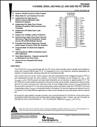 TPIC44H01DAR datasheet:  4-CHANNEL SERIAL/PARALLEL HIGH-SIDE PRE-FET DRIVER TPIC44H01DAR