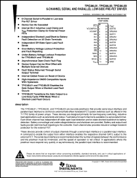 TPIC46L03DB datasheet:  6-CHANNEL SERIAL/PARALLEL LOW-SIDE PRE-FET DRIVER TPIC46L03DB