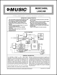 MU9C3480L-12DC datasheet: 120ns 3.3V 256 x 64bit LANCAM MU9C3480L-12DC