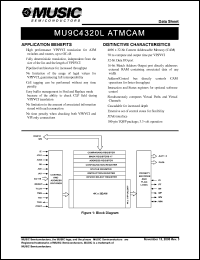 MU9C4320L-12DI datasheet: 120ns 3.3V 256 x 64bit ATMCAM MU9C4320L-12DI