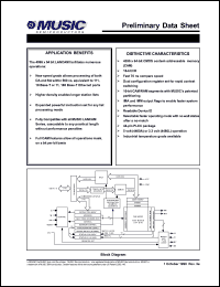 MU9C4480L-90DC datasheet: 90ns 3.3V 256 x 64bit LANCAM MU9C4480L-90DC