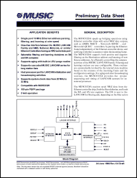 MU9C8328A-RDC datasheet: 5.0V LANCAM with inetrnet interface MU9C8328A-RDC