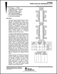 TPIC6A259NE datasheet:  8-BIT ADDRESSABLE LATCH TPIC6A259NE