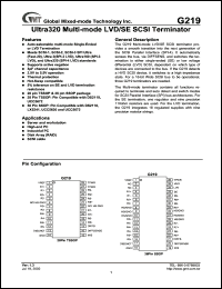 G219T-S5 datasheet: Ultra 320 multi-mode LVD/SE SCSI terminator G219T-S5