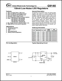 G914F datasheet: 2.85 V 150 mA low-noise LDO regulator G914F