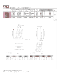 C-2308H datasheet: Common cathode  red alpha-numeric display C-2308H
