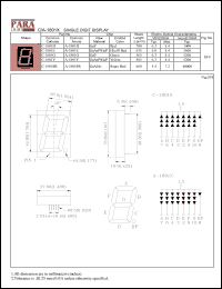 A-1801H datasheet: Common anode  red single digit display A-1801H