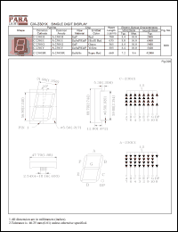 A-2301E datasheet: Common anode hi.effi red  single digit display A-2301E