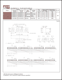 A-284CY-14 datasheet: Common anode yellow four digit display A-284CY-14