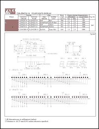 A-284CSR-14 datasheet: Common anode super red four digit display A-284CSR-14
