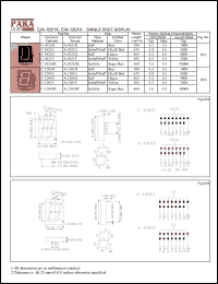 A-1201E datasheet: Common anode hi.effi red single digit display A-1201E