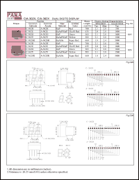 A-362H datasheet: Common anode red dual digit display A-362H