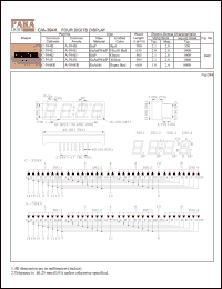 A-394G datasheet: Common anode green four digit display A-394G