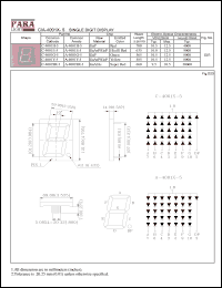 A-4001H-5 datasheet: Common anode  red single digit display A-4001H-5